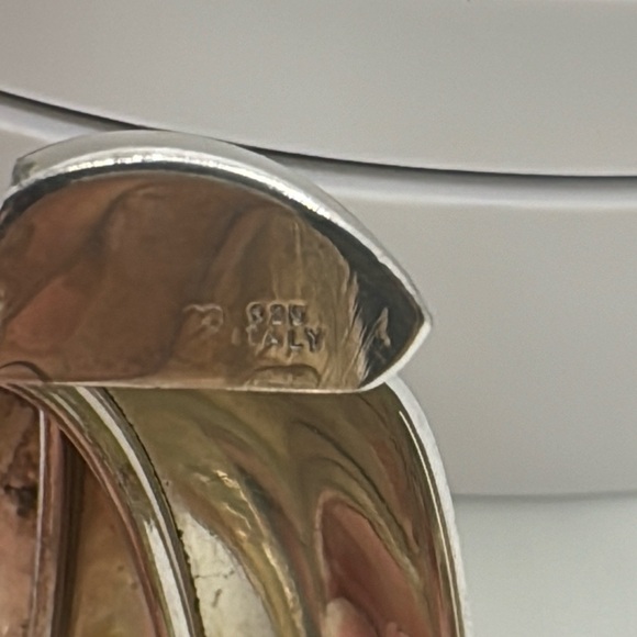 Vintage Sterling silver 925 cuff bracelet signed.​​ - Picture 8 of 9